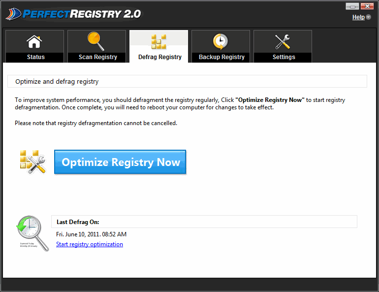 Optimize Registry